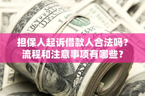 北京担保人起诉借款人合法吗？流程和注意事项有哪些？