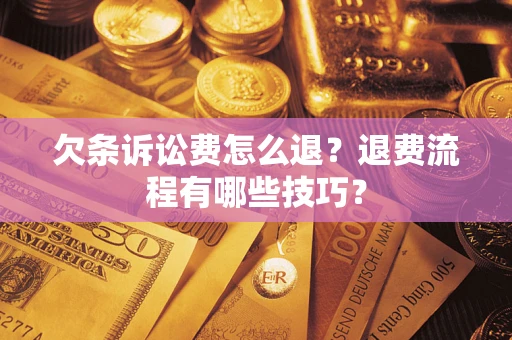 北京欠条诉讼费怎么退？退费流程有哪些技巧？