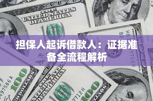 北京担保人起诉借款人：证据准备全流程解析