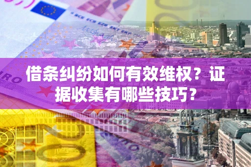 北京借条纠纷如何有效维权？证据收集有哪些技巧？