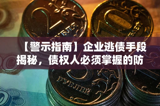 北京【警示指南】企业逃债手段揭秘，债权人必须掌握的防坑宝典