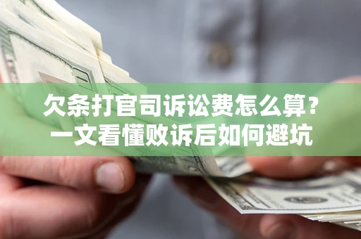 北京欠条打官司诉讼费怎么算？一文看懂败诉后如何避坑